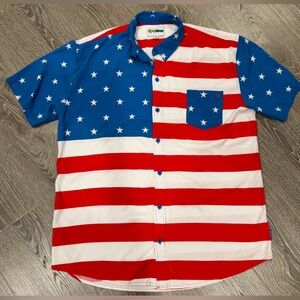 Tipsy Elves Patriotic Red, White, and Blue American Shirt size XXL